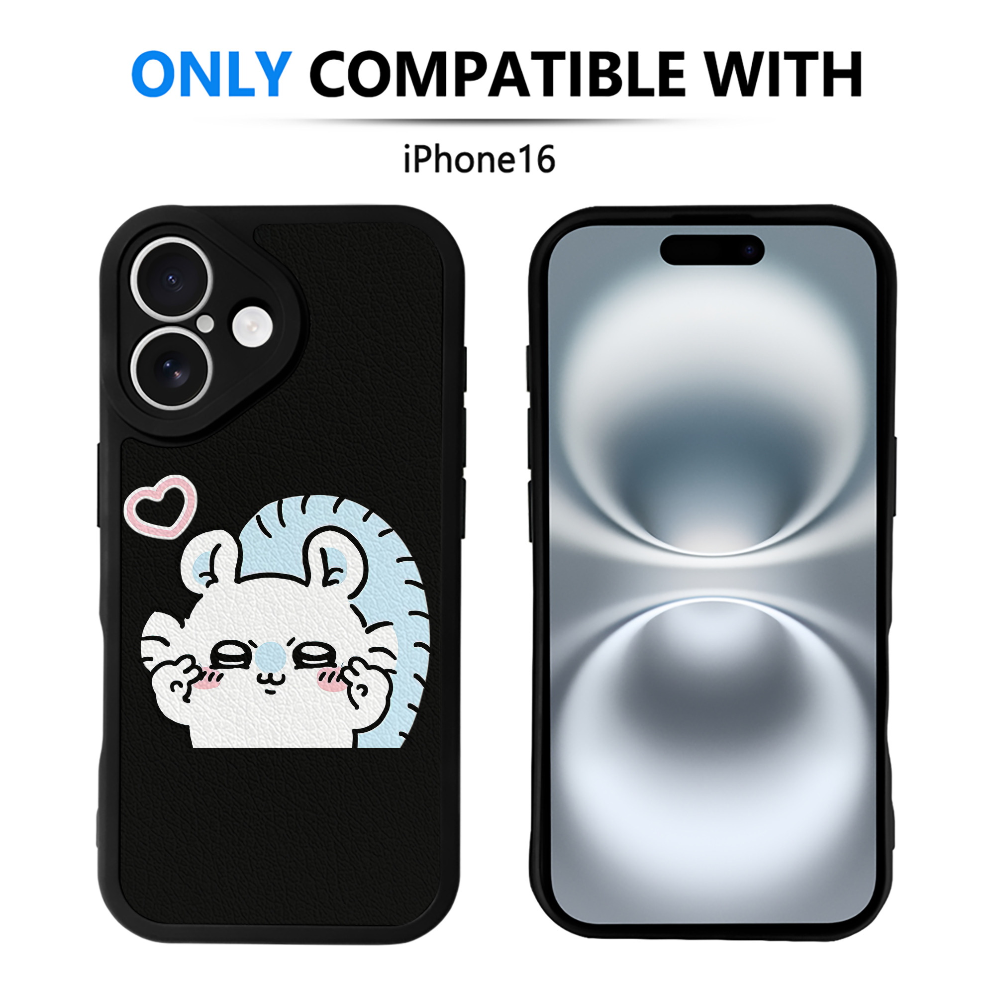 （画像用） ちいかわ モモンガ Chii-kawa Momonga 【iPhone 16シリーズ対応】シリコンスマホケース（レザー調） 材質：シリコン